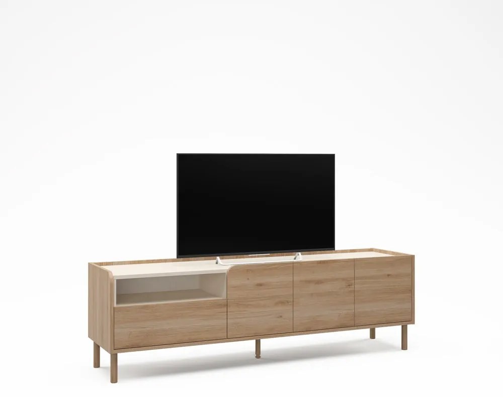Szafka pod TV w dekorze dębu w naturalnym kolorze 180x55,5x44 cm Monza – Marckeric