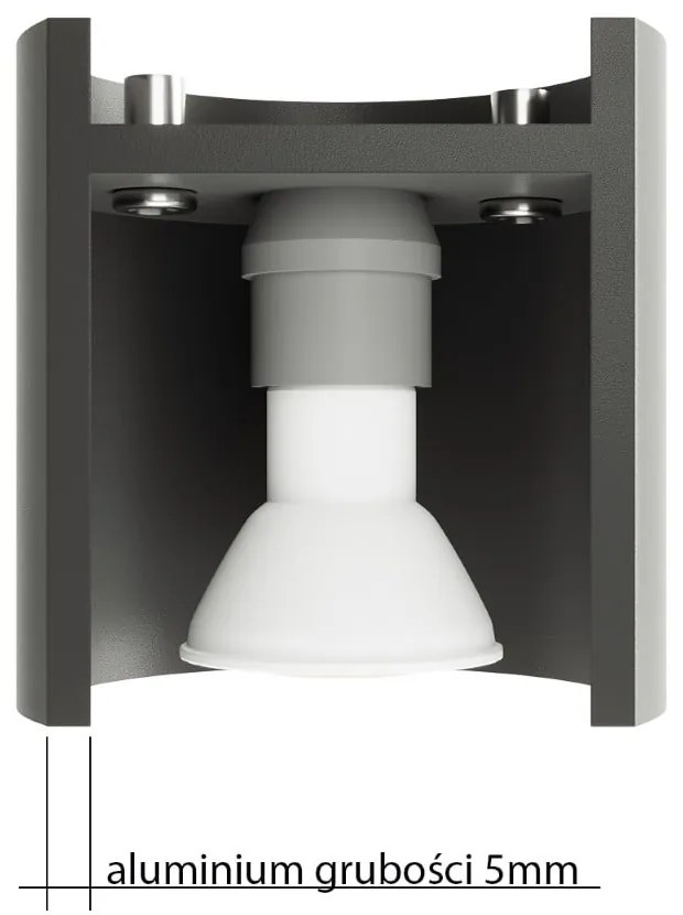 Ciemnoszara lampa punktowa ø 10 cm Roda – Sollux