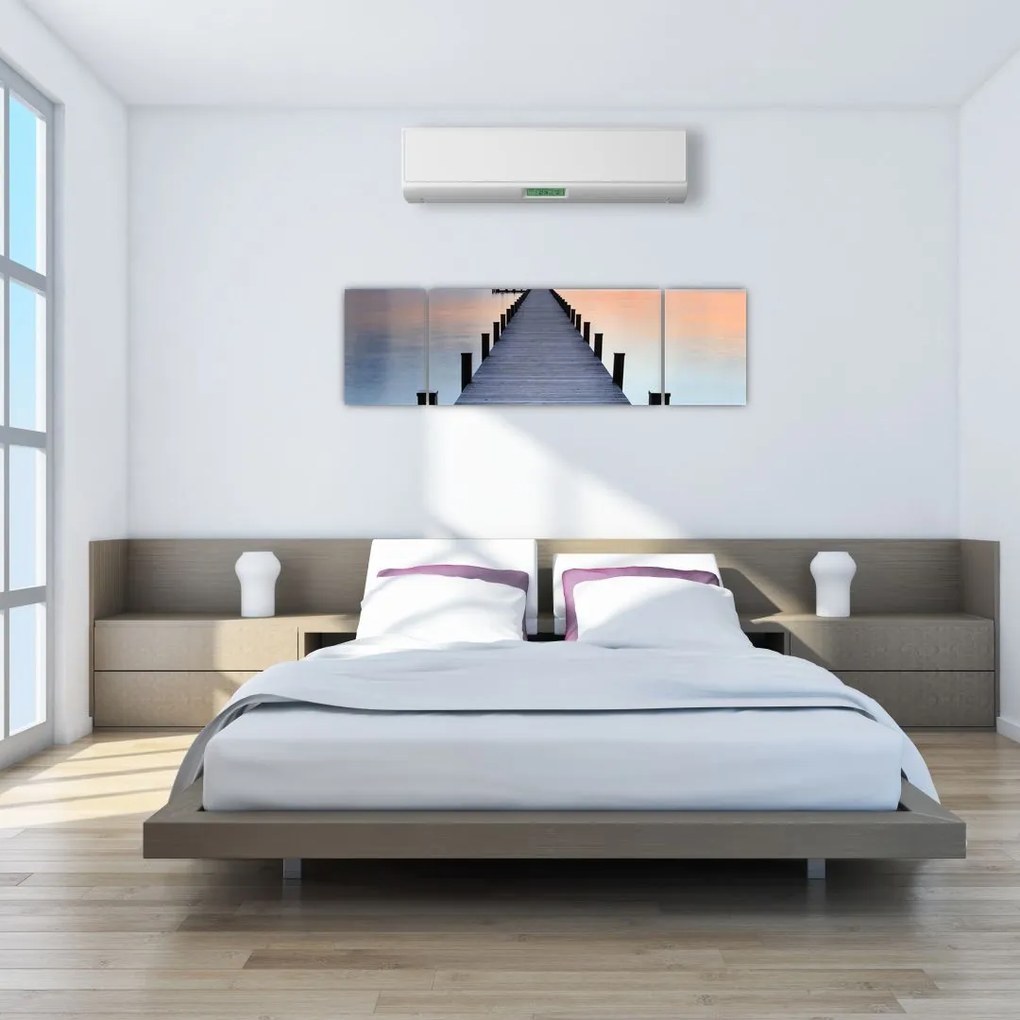 Obraz - Molo nad jeziorem Starnberger, Bavaria, Germany (170x50 cm)