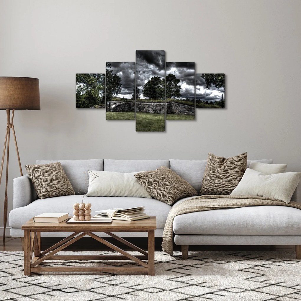 Obraz zachmurzonego nieba (125x70 cm)