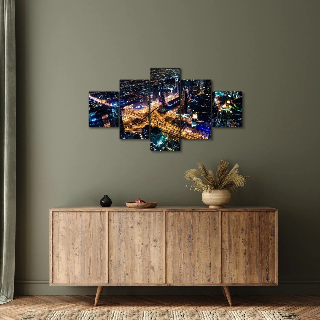 Obraz miasta nocą (125x70 cm)