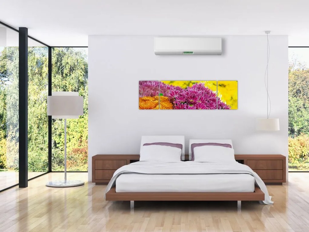 Obraz różowego kwiatu (170x50 cm)