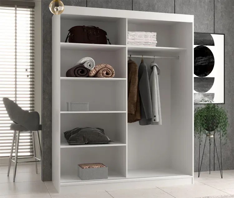 Garderoba z drzwiami przesuwnymi dąb artisan antracyt 160 cm M2-M37