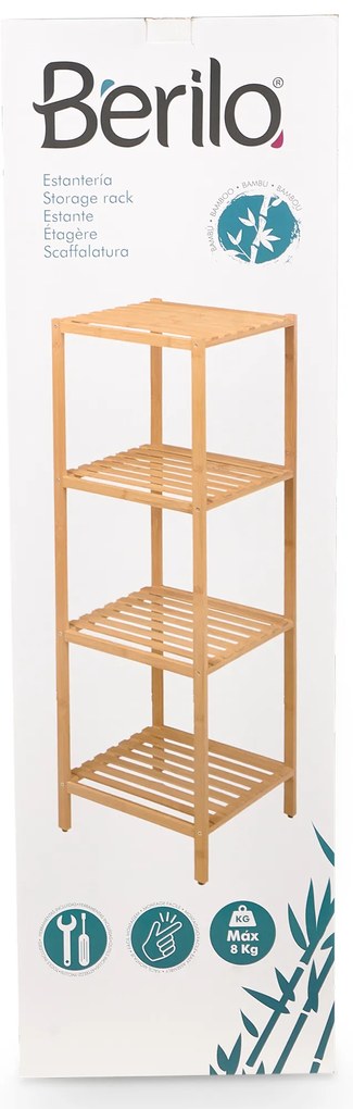 Regał bambusowy BAMY, 32 x 33 x 108 cm