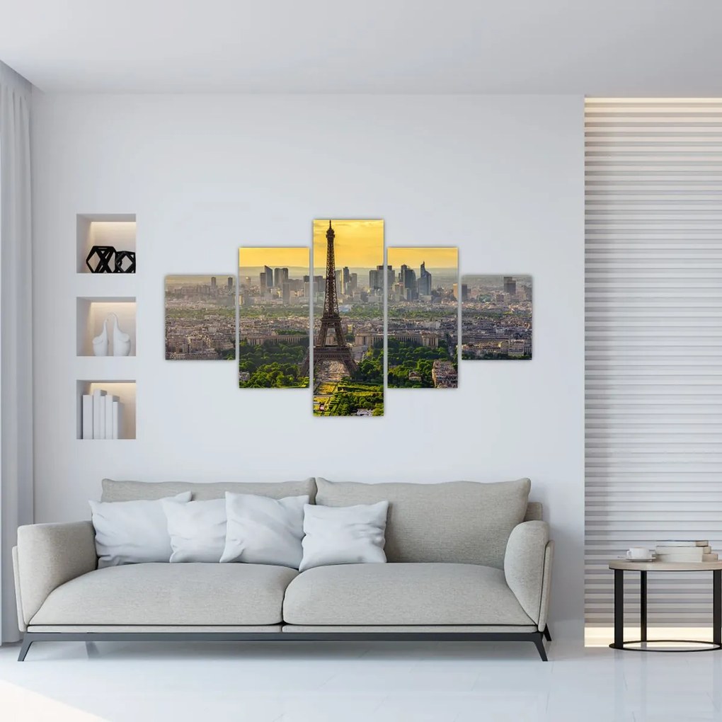 Obraz - Panorama Paryża (125x70 cm)