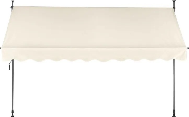 Markiza przeciwsłoneczna regulowana AW-016 na taras, balkon, beżowa, 300x120 cm