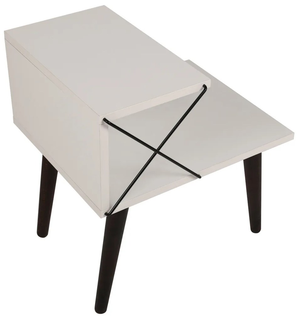 Stolik nocny Cross White