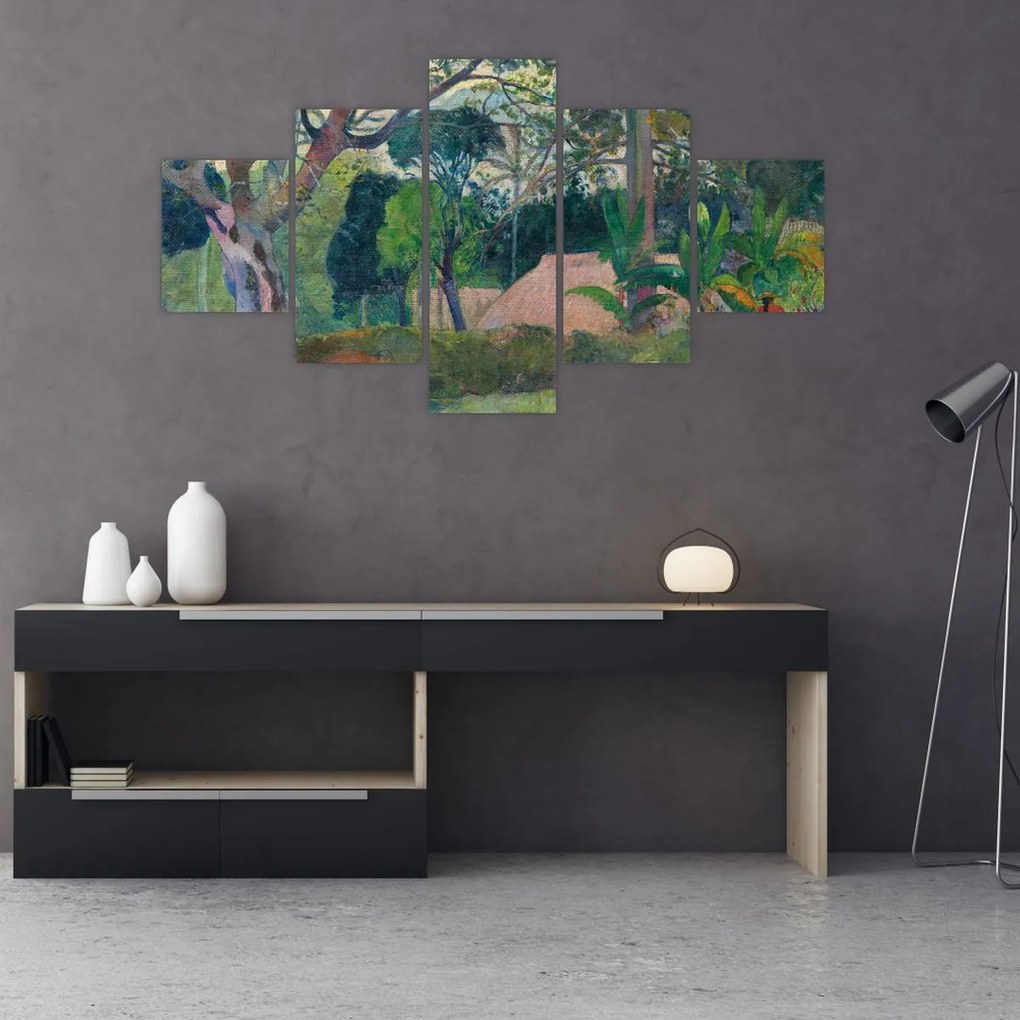 Obraz - Paul Gauguin, Te raau rahi (The Big Tree), reprodukcje (125x70 cm)