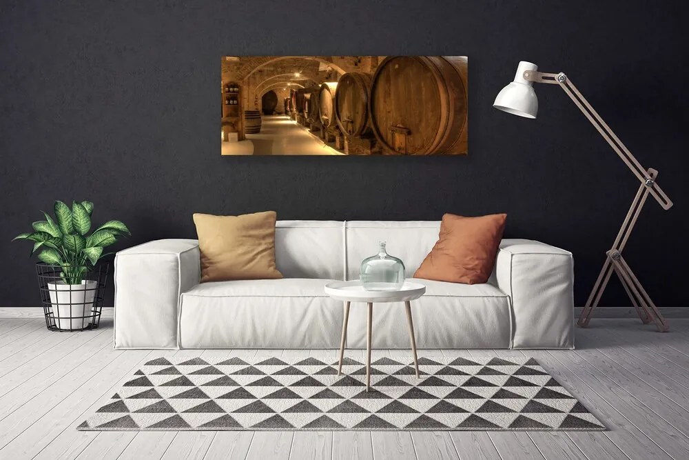 Obraz na płótnie Drewniane Beczki w Starym Stylu