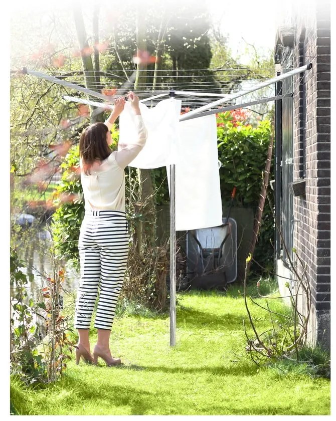 Ogrodowa suszarka na pranie w kolorze srebra 50 m Topspinner – Brabantia
