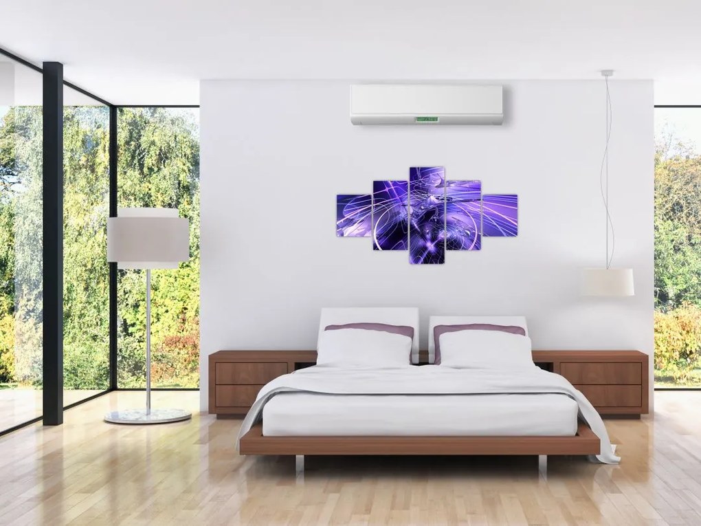 Obraz abstrakcji technicznej (125x70 cm)