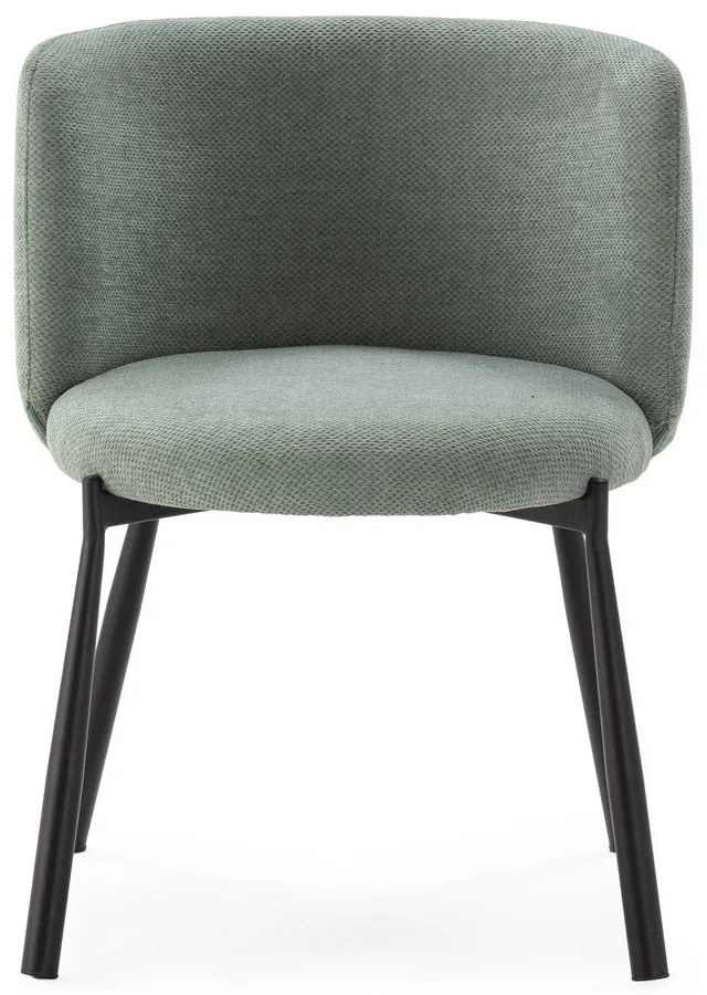 Miętowe tapicerowane fotele jadalniane zestaw 2 szt. Ginny – MOME