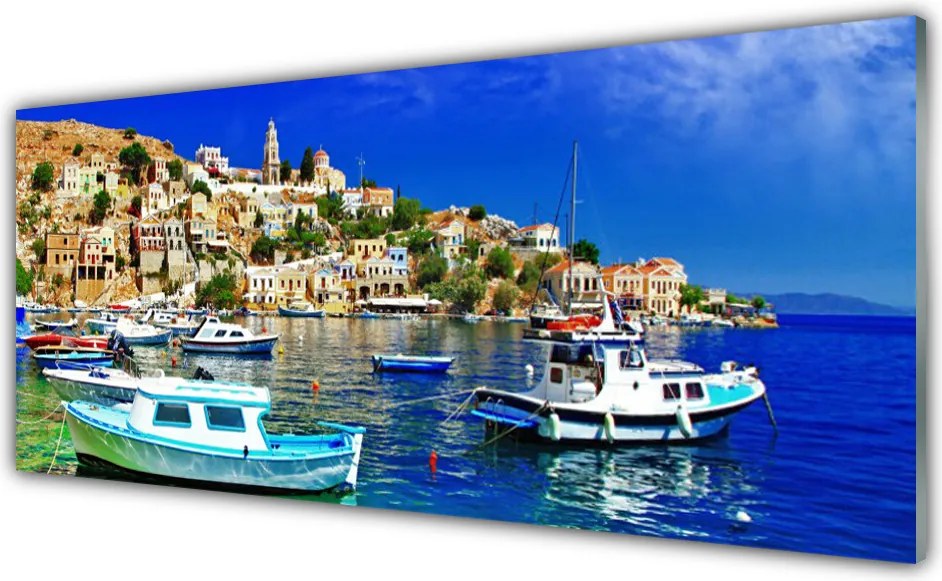 Panel Szklany do Kuchni Przystań w Portowym Mieście