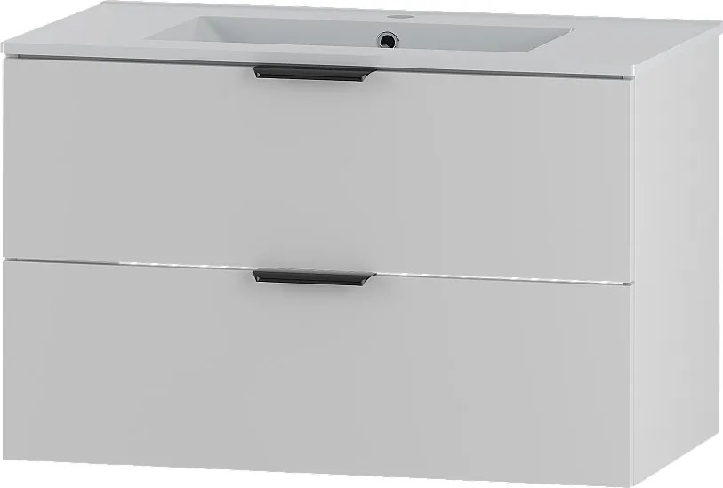 Biały Zestaw do Łazienki 80cm Szafka z Umywalką  Pile