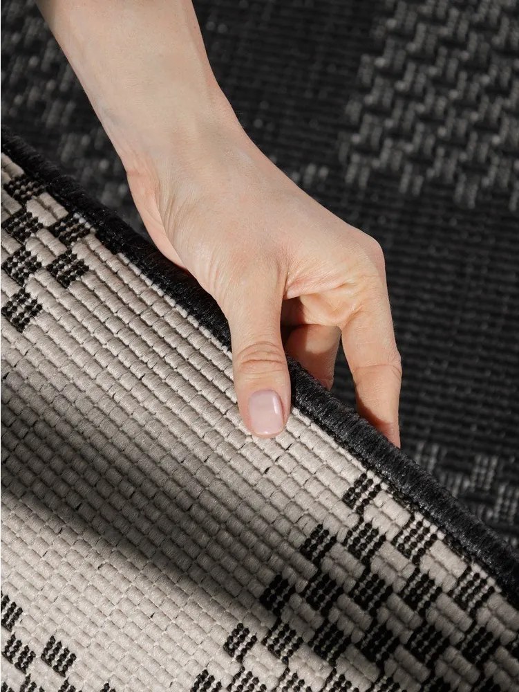 Czarny/kremowy chodnik odpowiedni na zewnątrz 80x200 cm Haringey Dorothy – Ted Baker