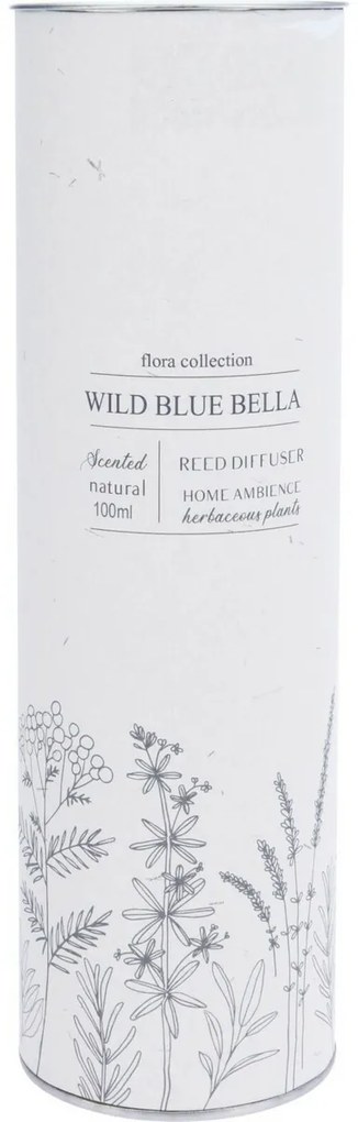 Dyfuzor zapachowy Flora Collection, Wild Blue Bella, 100 ml, 6 x 9,5 cm