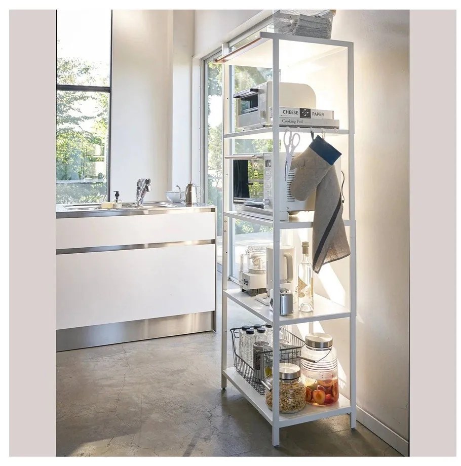 Stalowy regał w matowym białym kolorze 60x170x46,5 cm Tower – YAMAZAKI