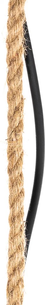 Rustykalna lampa wisząca zewnętrzna z rattanu 25 cm - Calamus