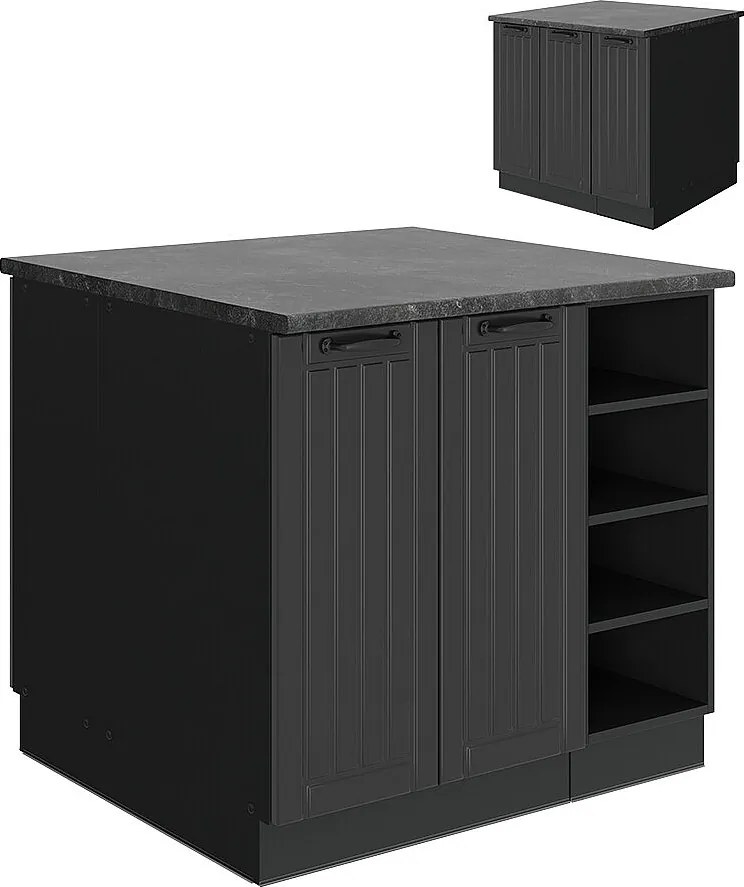 Wyspa kuchenna ciemnoszary 90x60x82 fame-line