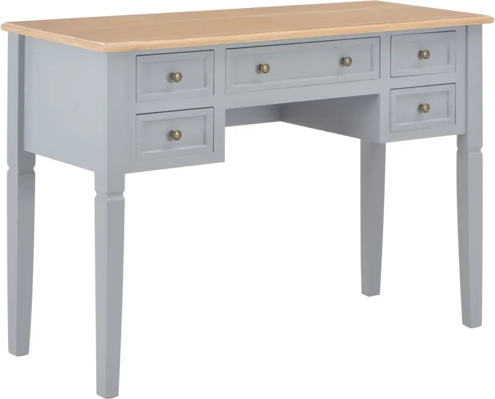 Szare minimalistyczne biurko do gabinetu P9-W26