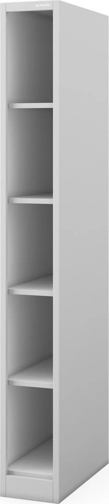 Regał metalowy wąski, archiwizacyjny na dokumenty szary, 250x1950x600 mm: TIM