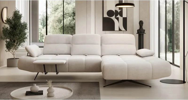 Narożnik FALCAO S układ L Prawostronny z funkcją RELAX w ktaninie AURORA 02 WERSAL