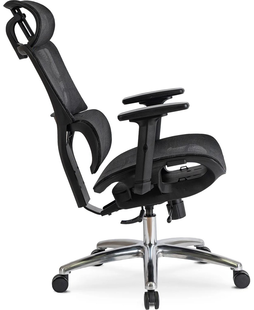 Fotel Biurowy Ergonomiczny Obrotowy ROYAL Czarny Nowoczesny