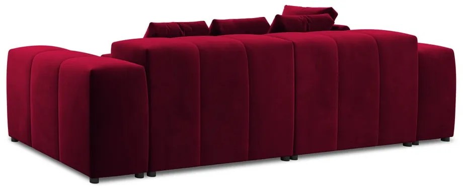 Czerwony aksamitny narożnik (róg zmienny) Rome Velvet – Cosmopolitan Design
