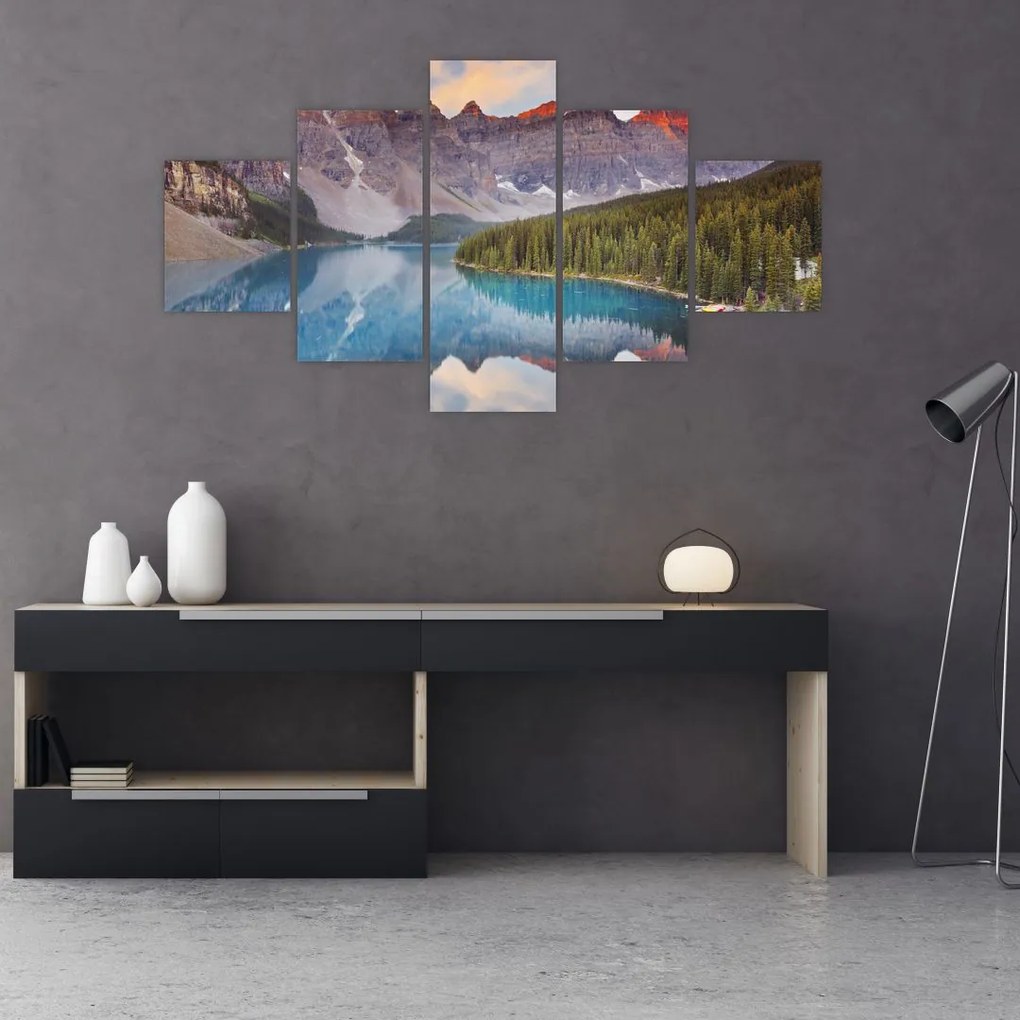 Obraz - Górski krajobraz Kanady (125x70 cm)