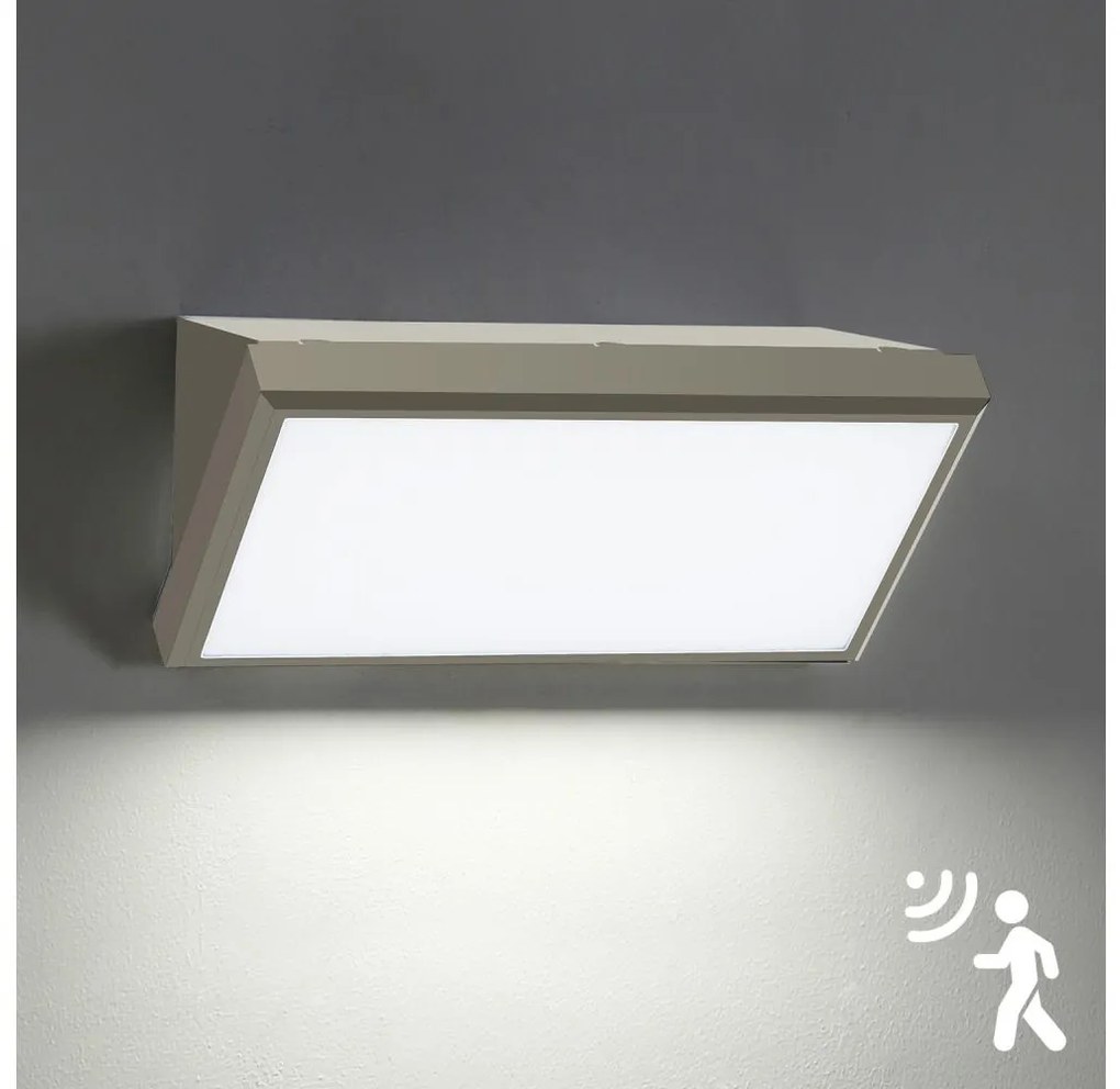 Brilagi-LED zewnętrzna lampa ścienna z czujnikiem TRIANGLE LED/20W/230V szara IP