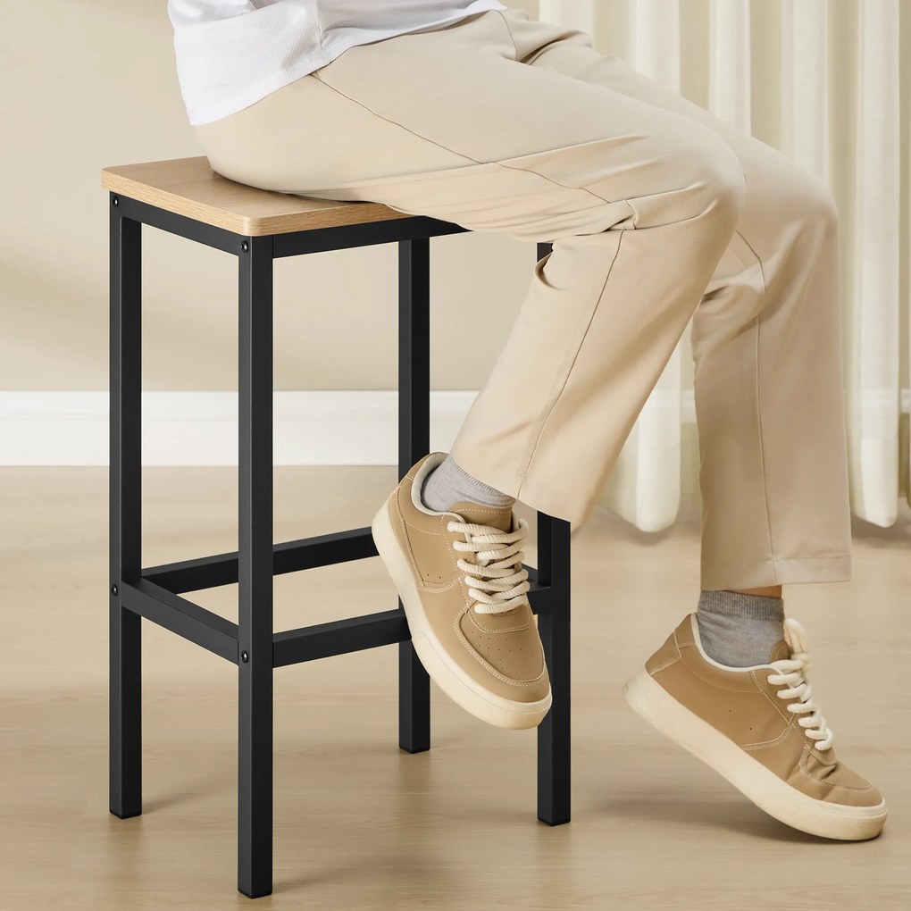 Taborety Barowe 2szt komplet - sonoma - LBC065B11