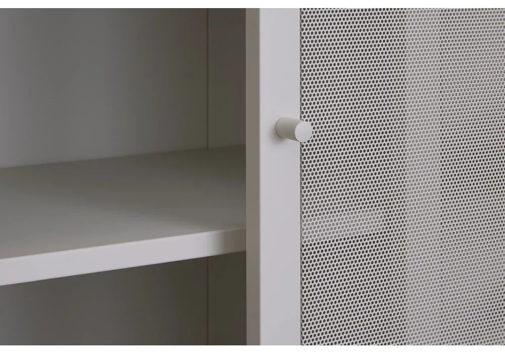 Szara metalowa szafka z drzwiami przesuwnymi 90x180x40 cm Veep – Unique Furniture
