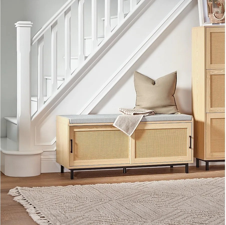 Ławka na buty z przesuwanymi drzwiami FSR154-N