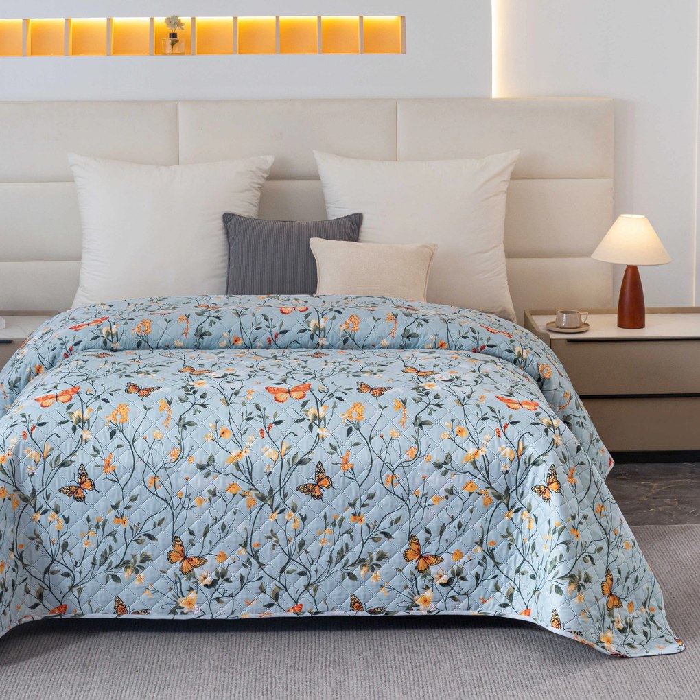 Narzuta na łóżko MONARCH WINGS, jasnoniebieska Rozmiar: 170 x 210 cm