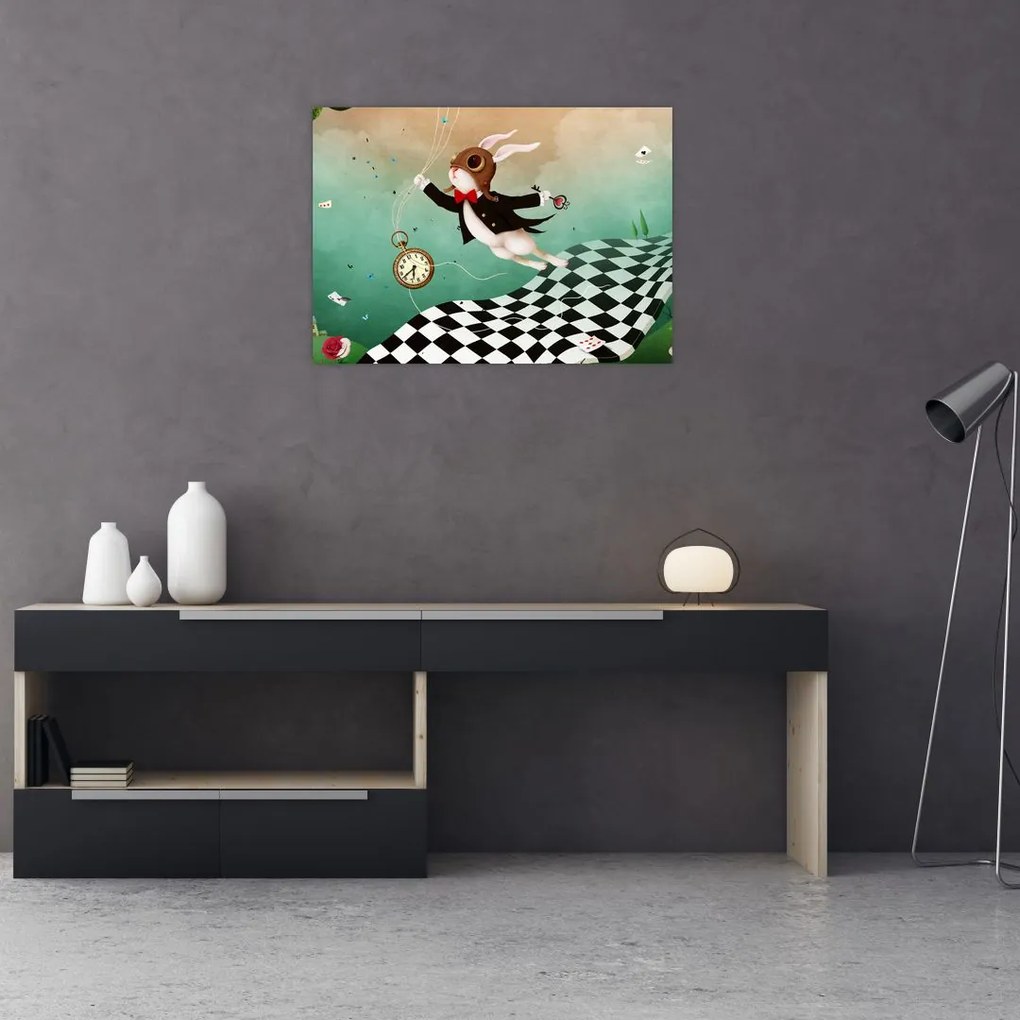 Obraz na szkle - Fantasy królik (70x50 cm)