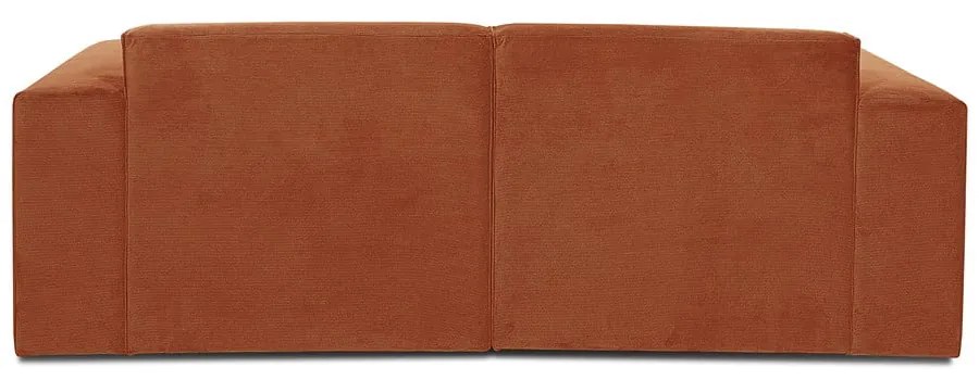 Pomarańczowa sztruksowa sofa modułowa Scandic Sting