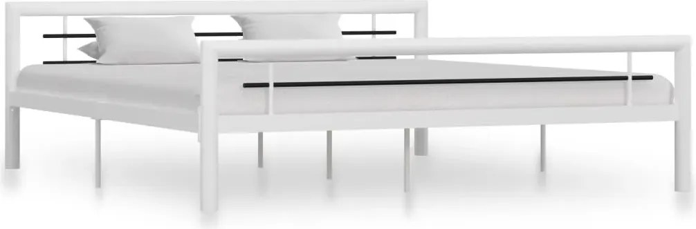 Duże białe metalowe łózko 180x200 cm S6-F95