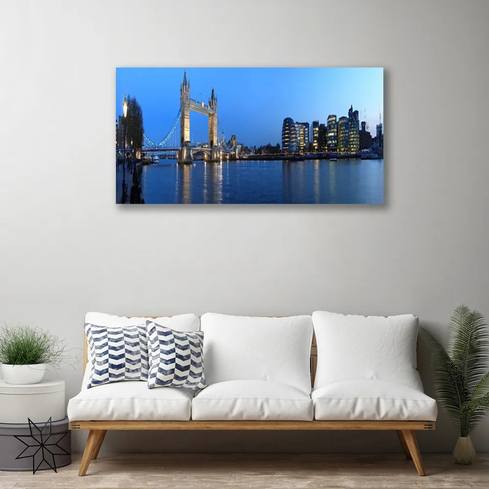 Zdjęcie na płótnie Podświetlony Most Miejski