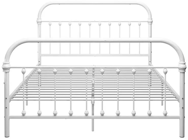 Białe minimalistyczne łóżko metalowe 120 x 200 cm T9-Z18