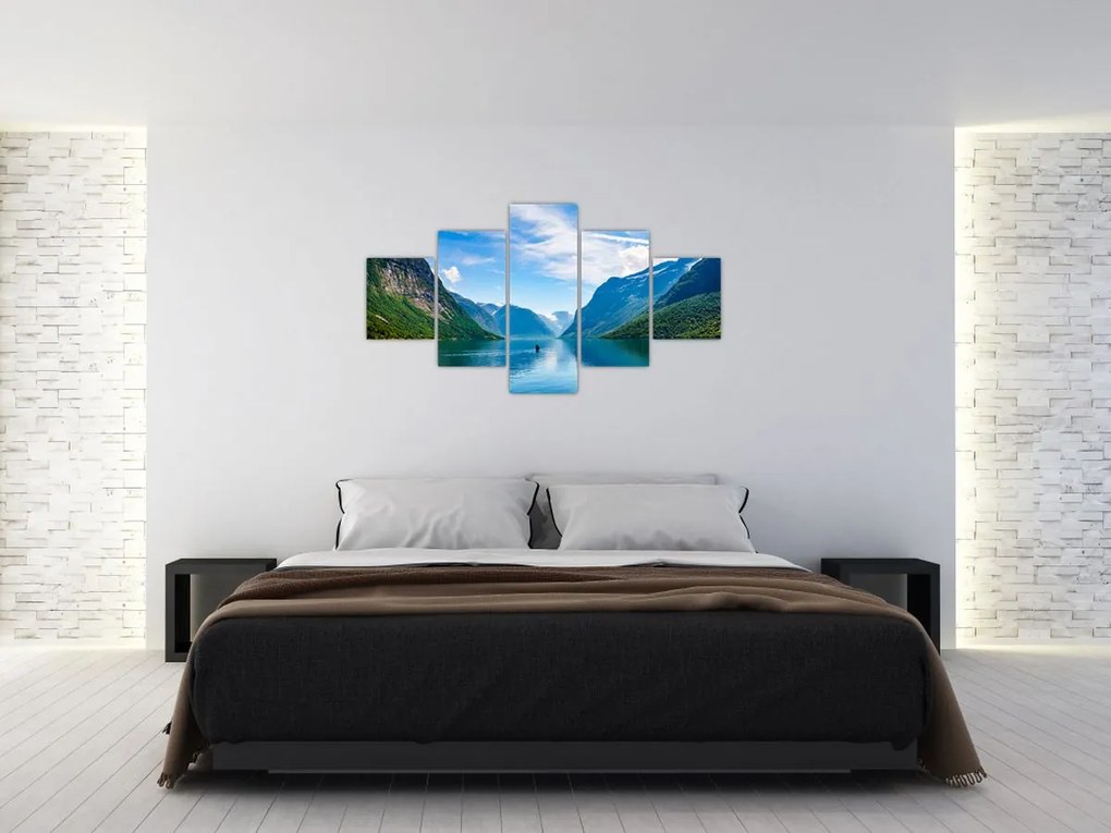 Obraz - Jezioro Lovatnet (125x70 cm)
