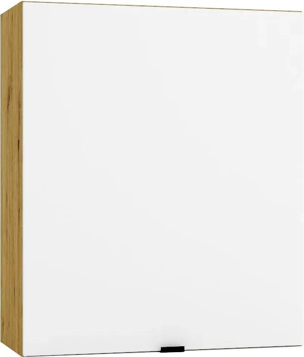 Jednodrzwiowa Szafka Biały Kuchenna Górna 60 Cm + Dąb Artisan S0-N79