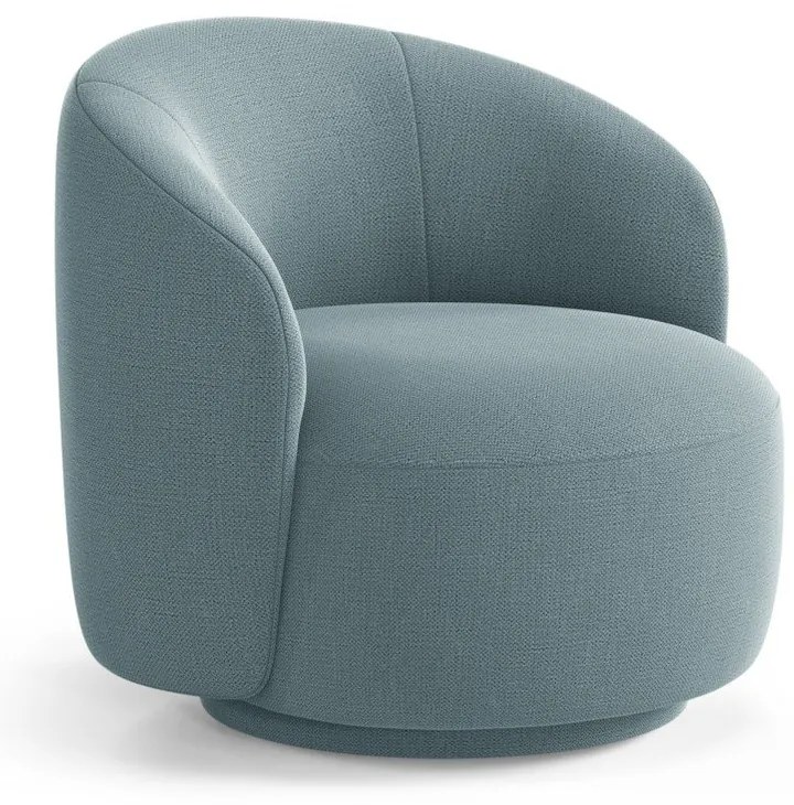 Jasnoniebieski obrotowy fotel Letizia – Micadoni