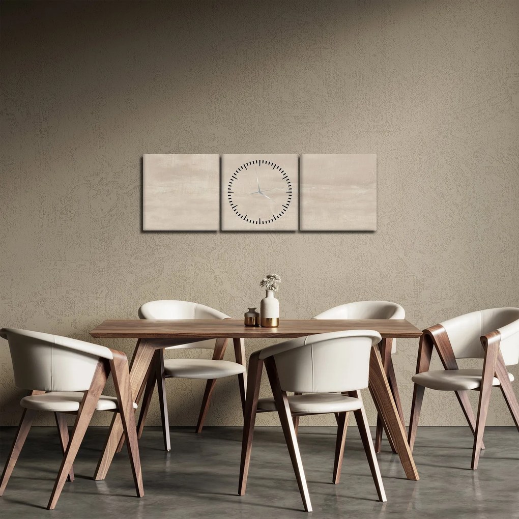 Obraz - Naturalny marmur (z zegarem) (90x30 cm)