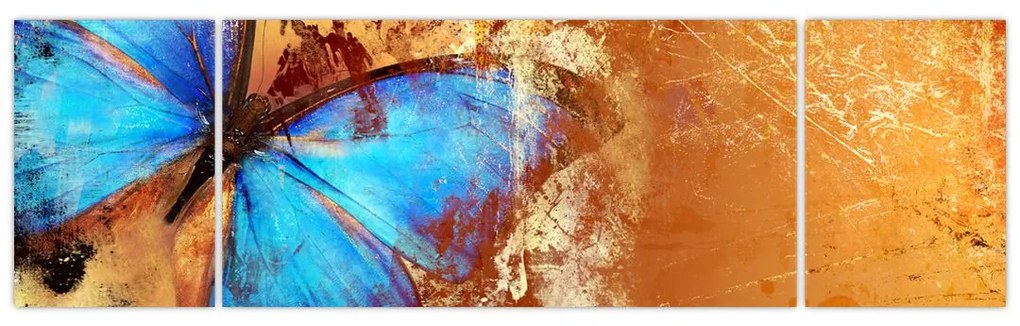 Obraz - Niebieski motyl (170x50 cm)