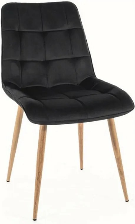 Krzesło tapicerowane CHIC D VELVET czarne