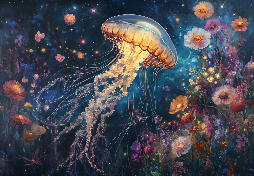 Fototapeta - Magiczna meduza (196x136 cm)