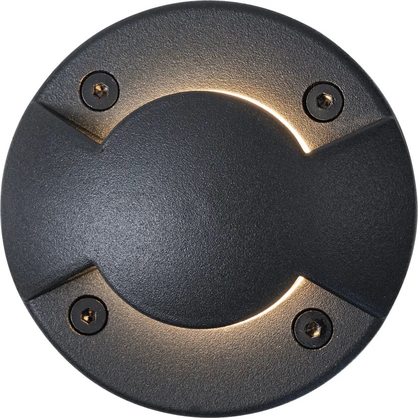 Zestaw 6 nowoczesnych reflektorów gruntowych czarnych GU10 50mm z efektem 2-światła IP65 - Cellar