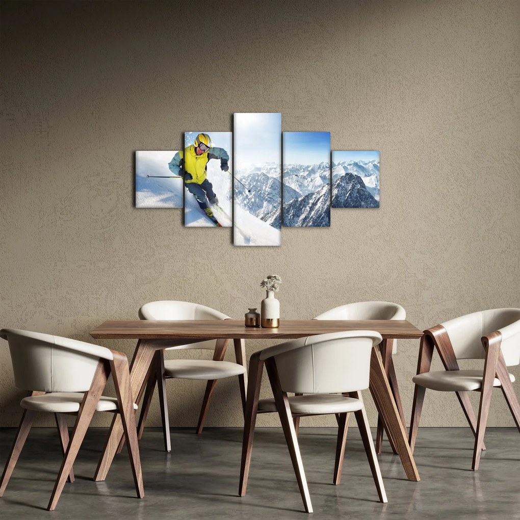 Obraz - Narciarz (125x70 cm)