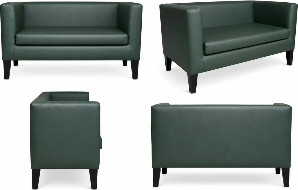 Sofa Monaco : Kolor nogi - Venge, Kolor tkaniny - EKO-SKÓRA - 6D, Typ tkaniny - Eko-skóra , Wysokość nogi - 20 cm