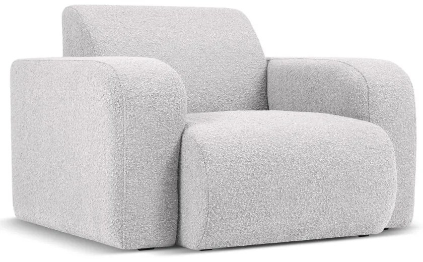 Jasnoszary fotel z materiału bouclé Molino – Micadoni Home